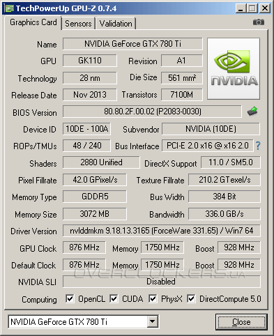 NVIDIA GeForce GTX 780 Ti