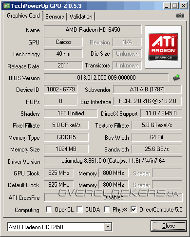 Видеокарта HIS HD 6450 Silence (H645HT1GD)