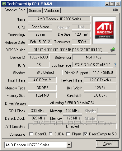 MSI R7770-2PMD1GD5/OC