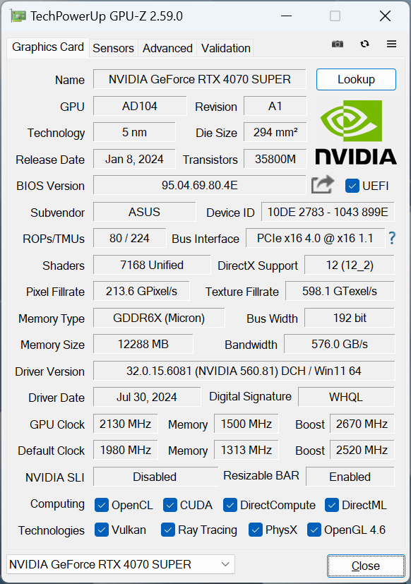 ASUS PRIME-RTX4070S-O12G