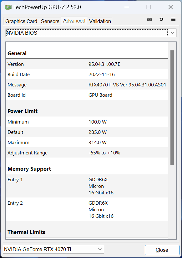 ASUS TUF-RTX4070TI-O12G-GAMING