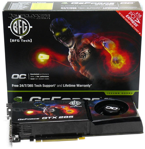 Упаковка BFG GeForce GTX 285 OC