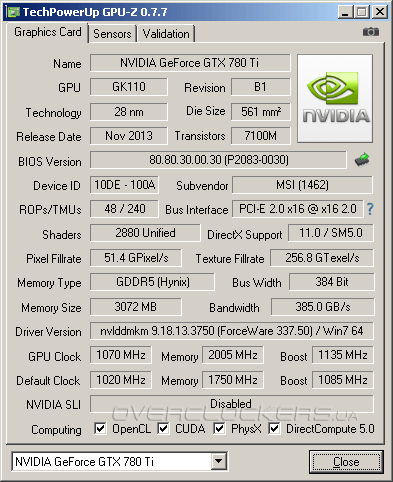 MSI GTX 780Ti Gaming 3G