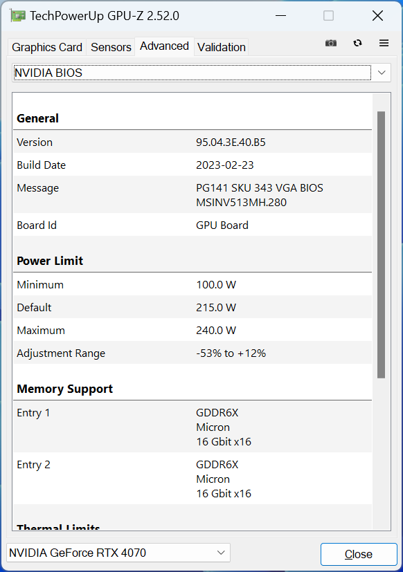 MSI GeForce RTX 4070 Gaming X Trio 12G