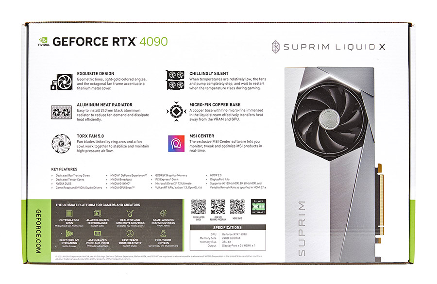 MSI GeForce RTX 4090 Suprim Liquid X 24G