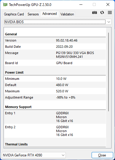 MSI GeForce RTX 4090 Suprim X 24G