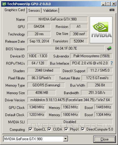 Palit GeForce GTX 980 Super JetStream